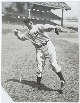1936 Joe DiMaggio Rookie Season "First Game 7 x 9 New Service Photo (PSA/DNA Type 1)